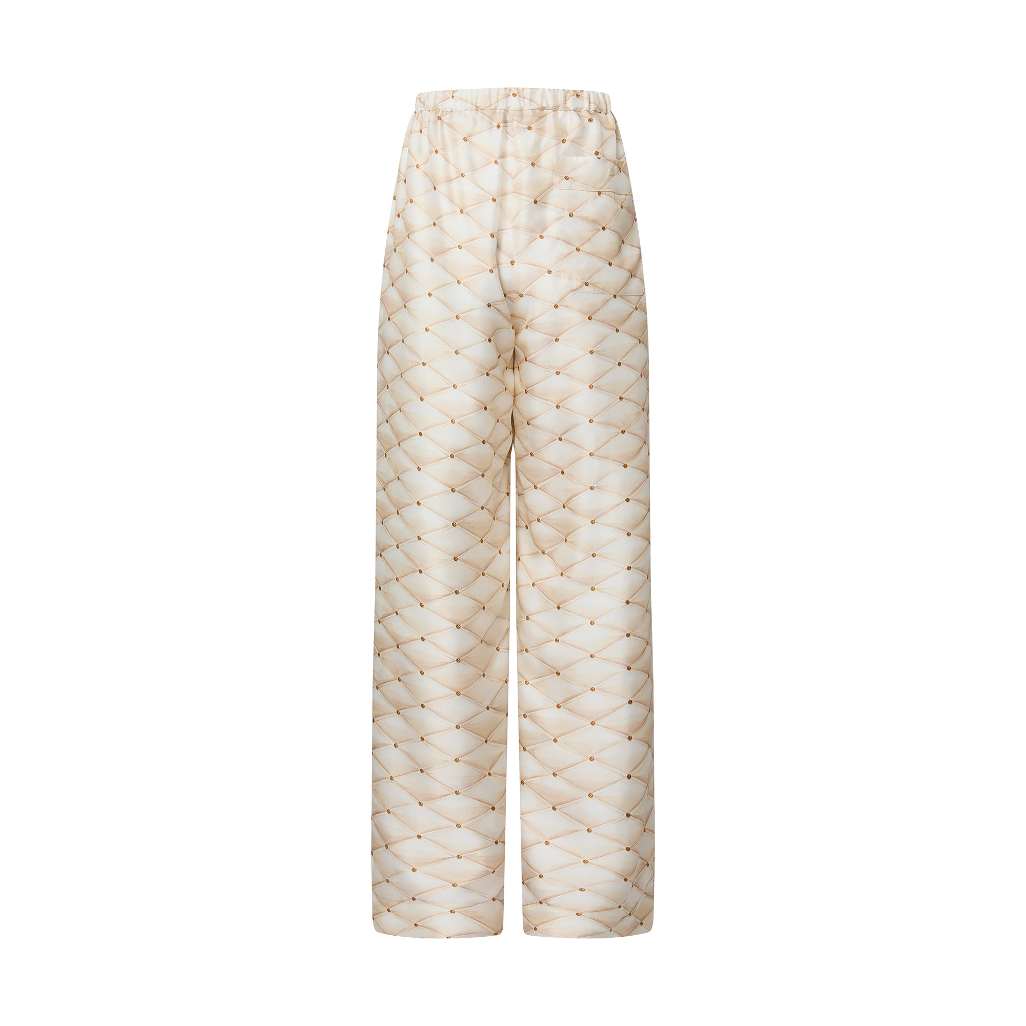 3D Malletage Print Wide-Leg Pajama Pants - 3