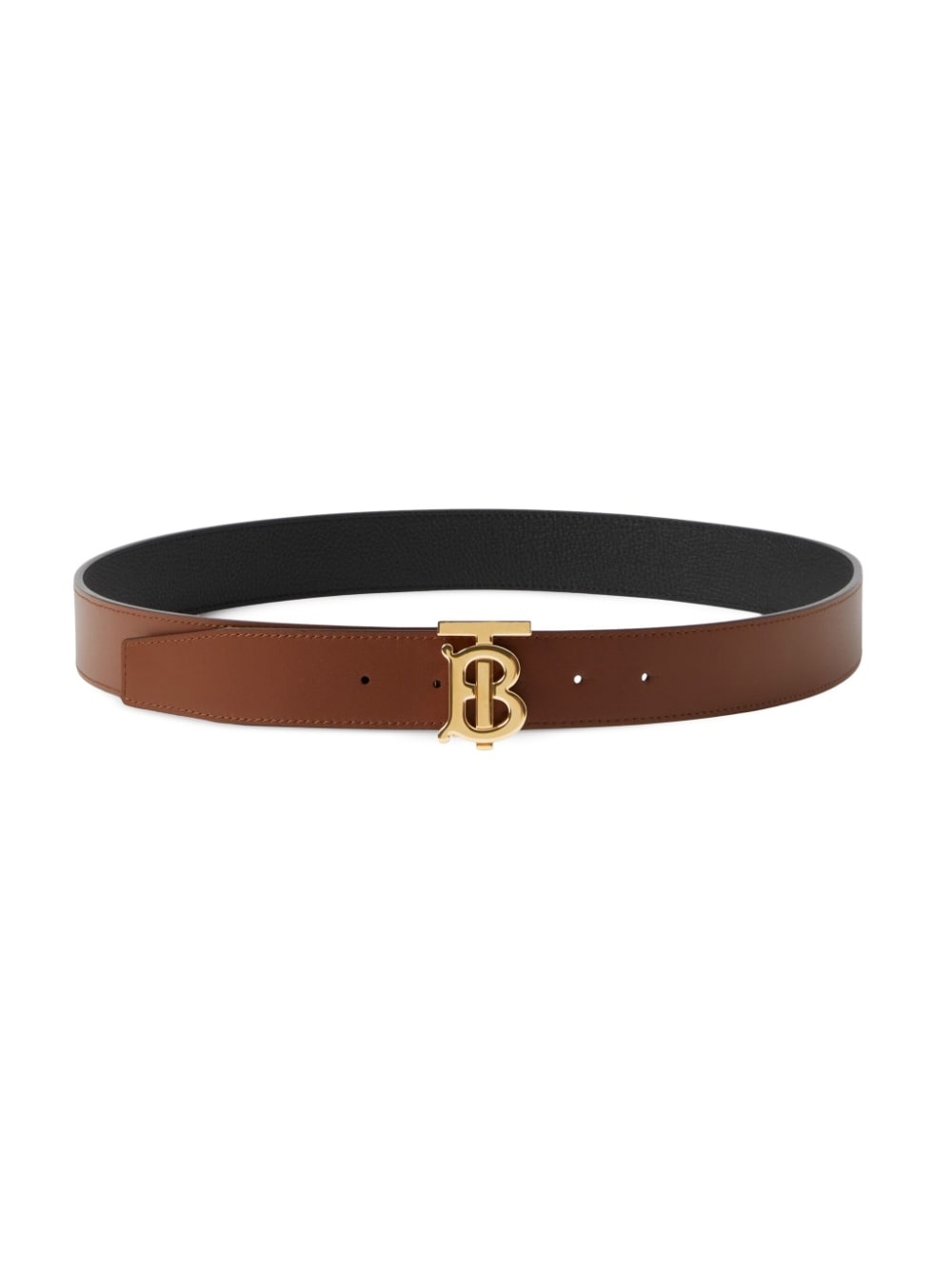 reversible monogram-buckle leather belt - 3