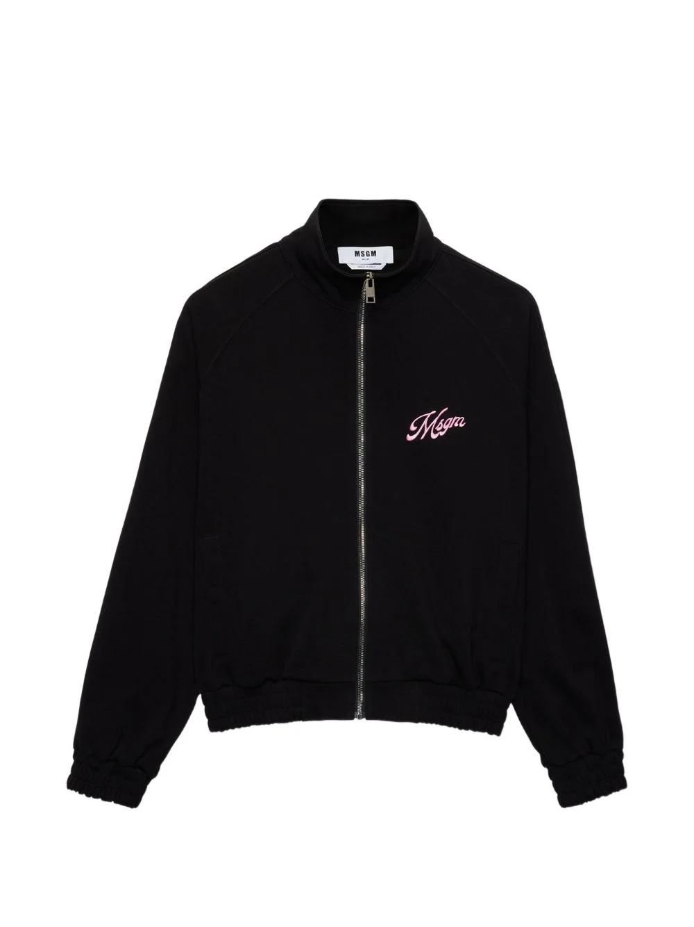 embroidered zip sweatshirt - 1