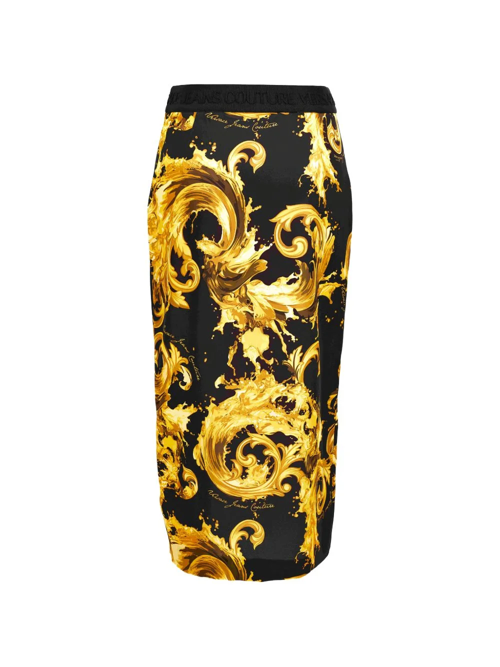 Barocco-print pencil skirt - 1