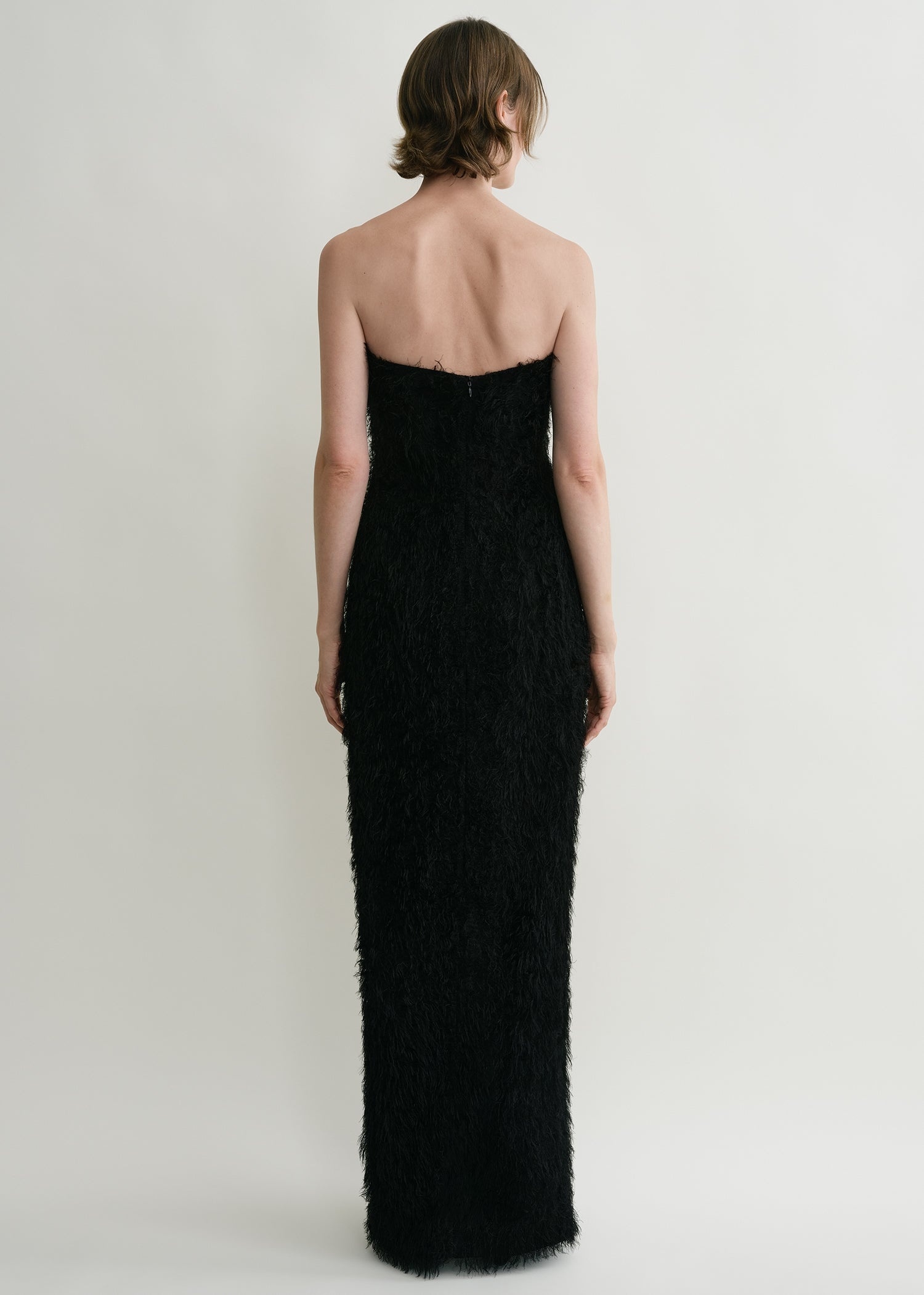 Strapless fil coupé dress black - 4