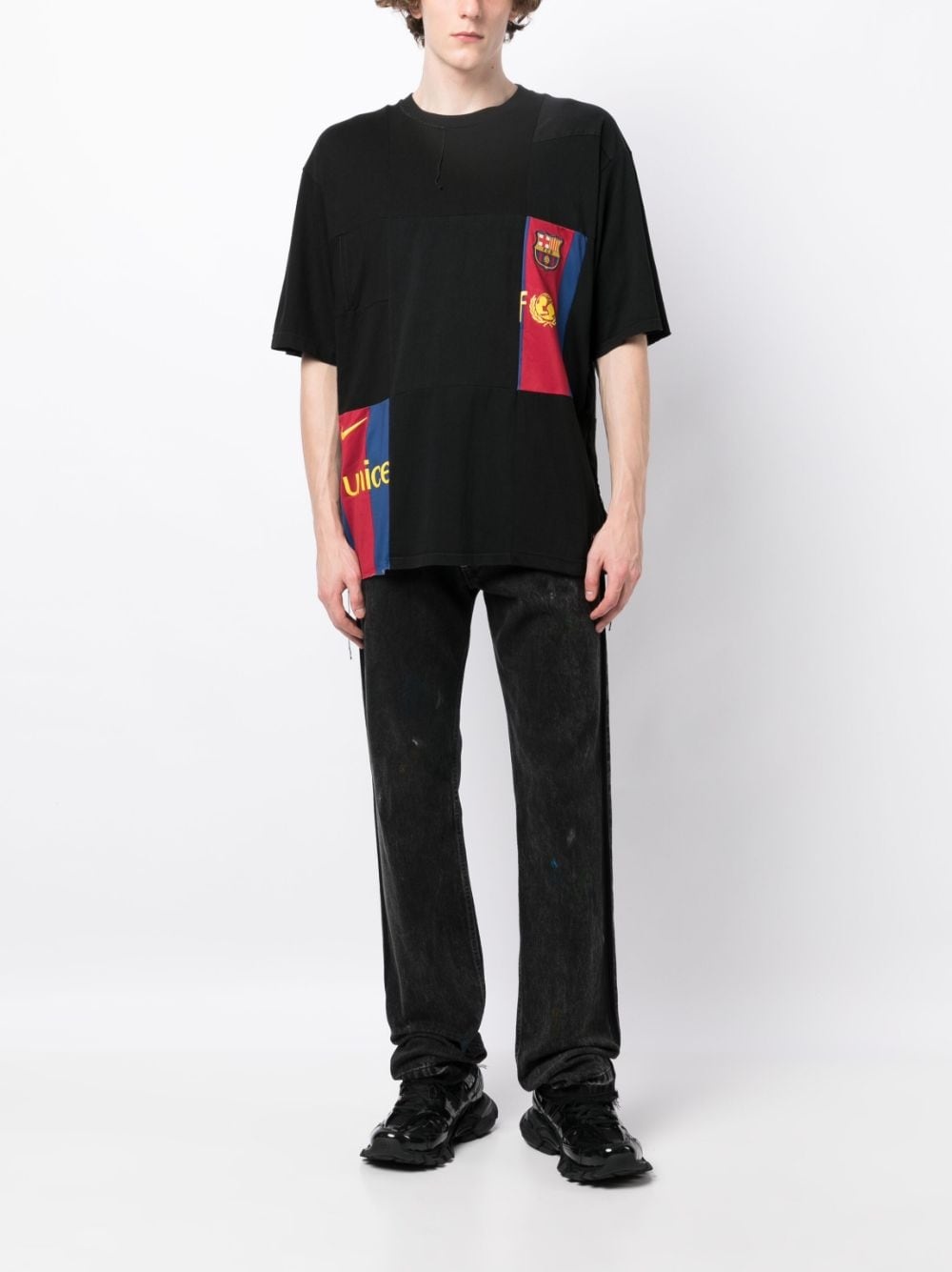 patchwork cotton T-shirt - 2