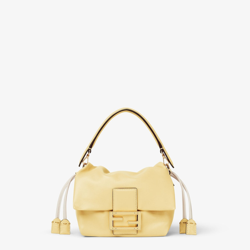 Mamma Baguette Small Light yellow nappa leather mini-bag 1