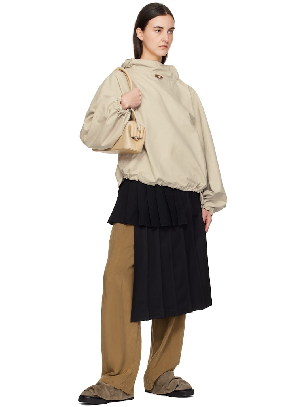 Tan Boat Wide Bag - 4