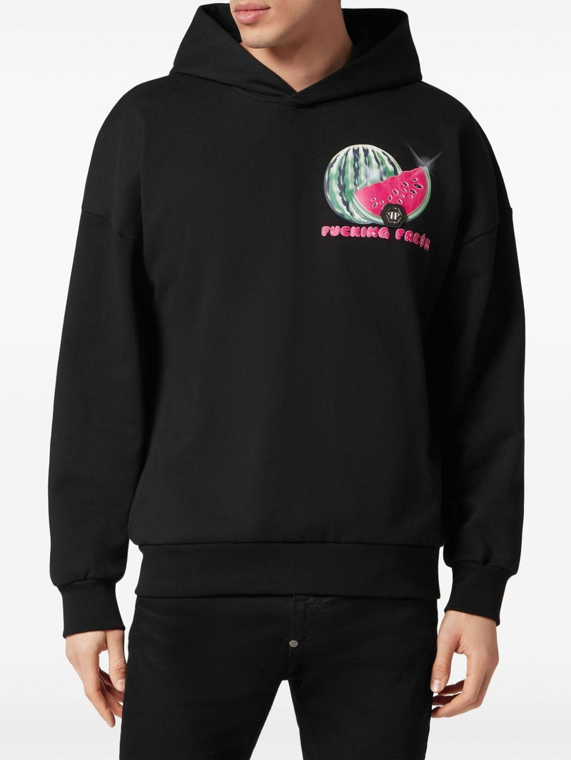 PHILIPP PLEIN Tutti Frutti cotton hoodie outlook