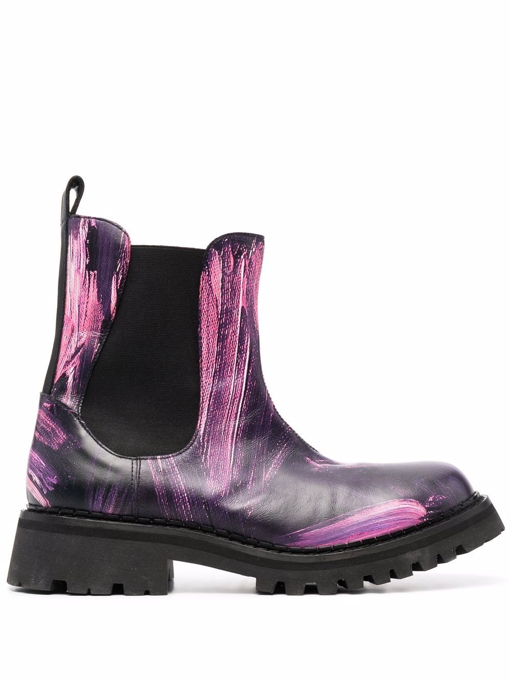 abstract-print Chelsea boots - 1