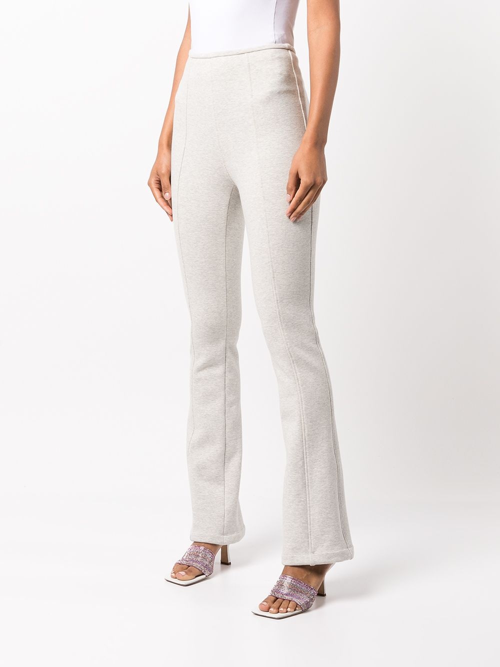 high-waisted flared leg trousers - 3