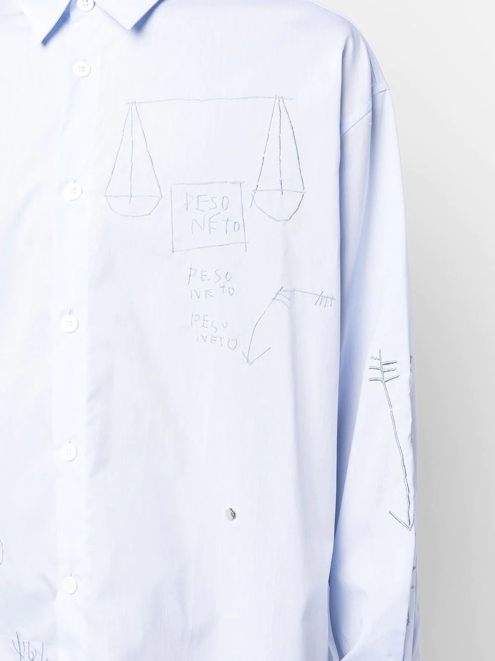 doodle-print button-up shirt - 5