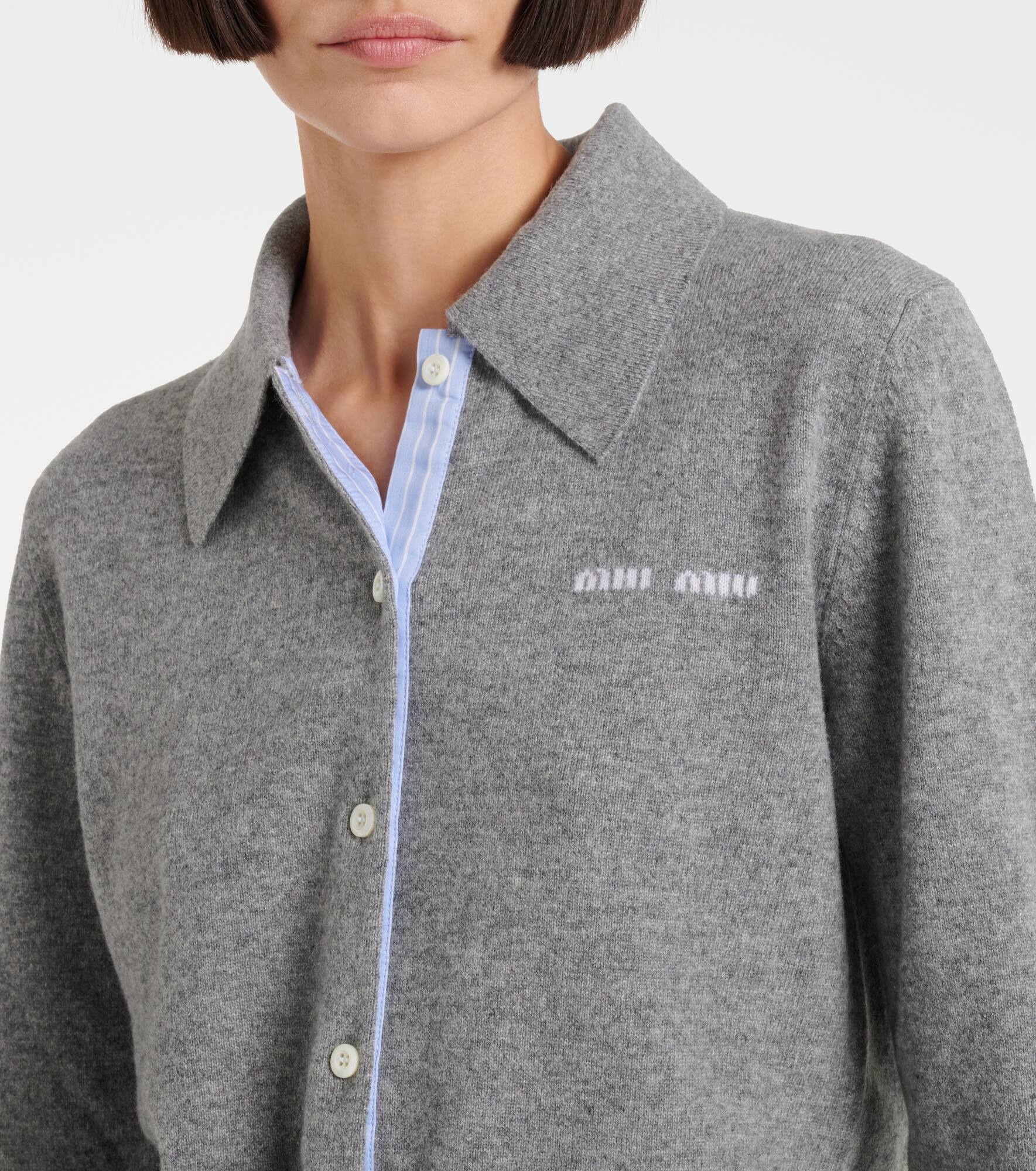Logo cashmere cardigan - 4