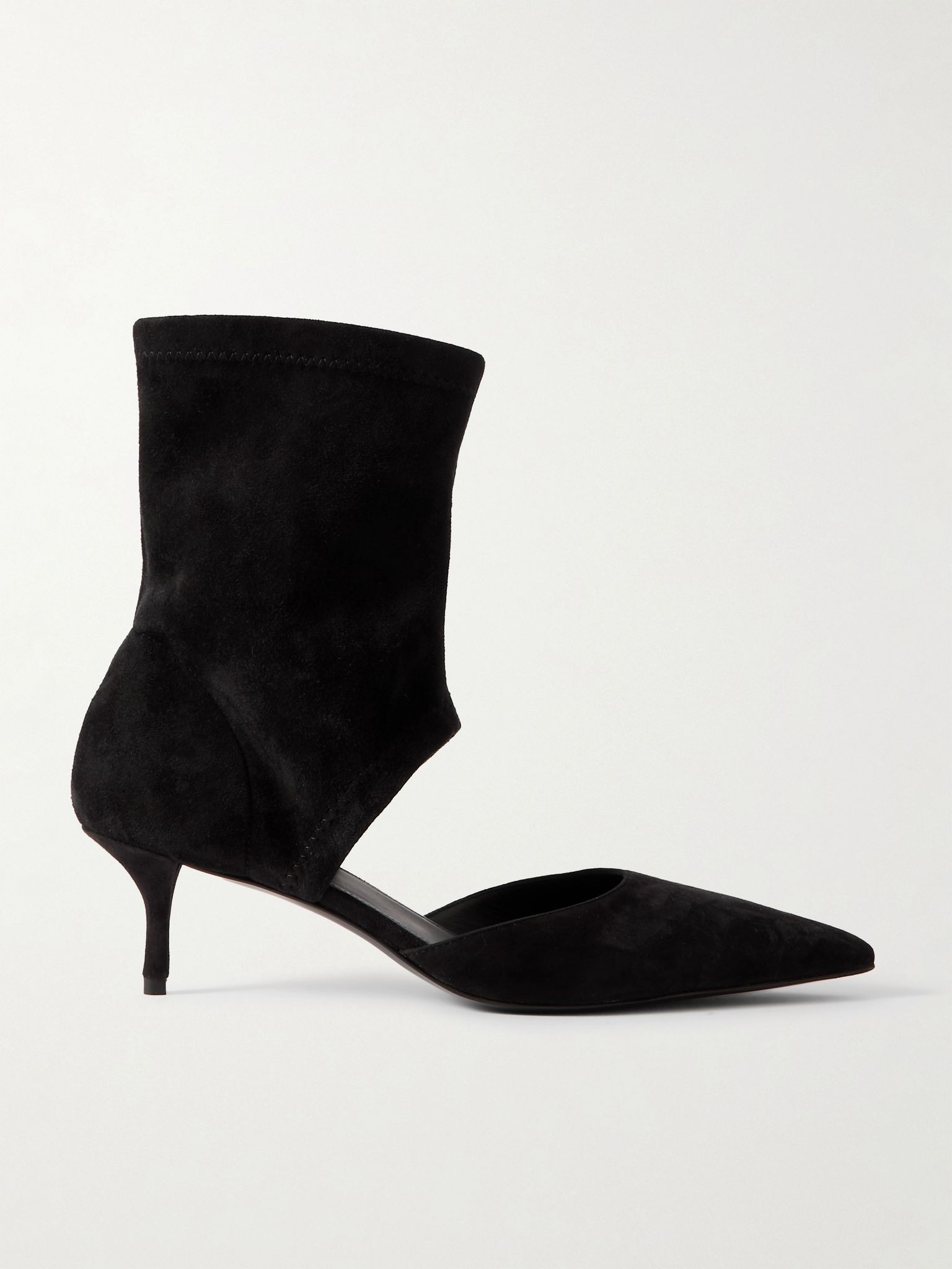 55 cutout suede ankle boots Black - 1