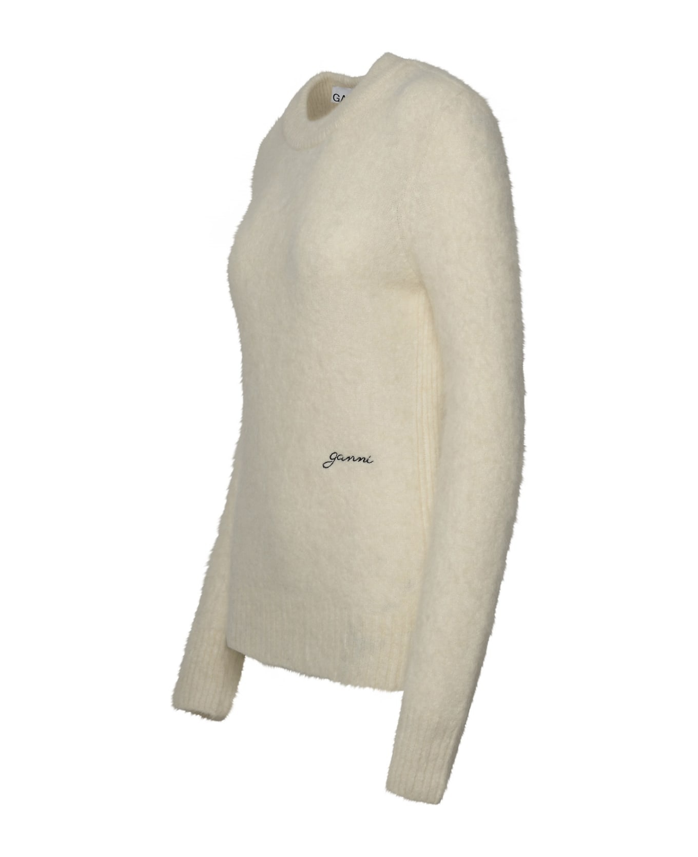 Ivory Brushed Alpaca Sweater - 2