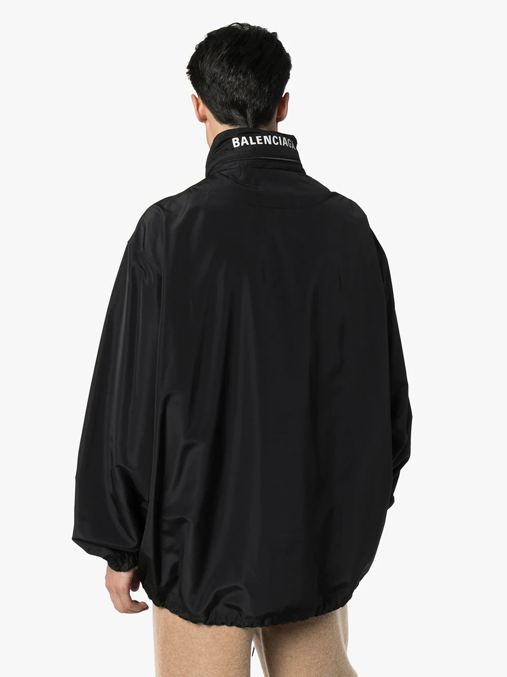 oversized hooded logo jacket - 4