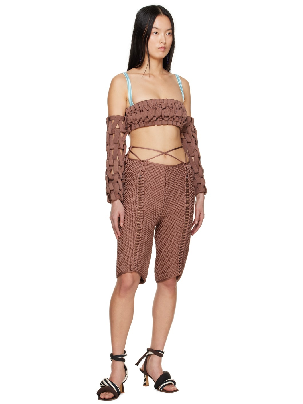 SSENSE Exclusive Brown Tube Top & Sleeve Set - 4