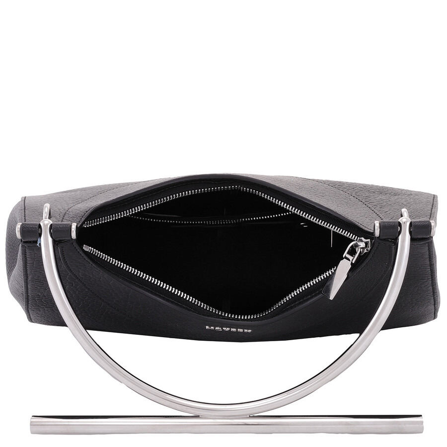 Alexander McQueen Black/Silver Ladies T-bar Bag - 6