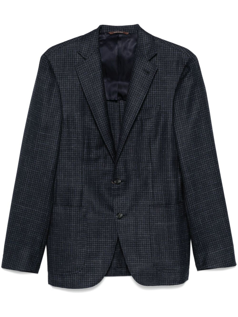 houndstooth-pattern blazer 1