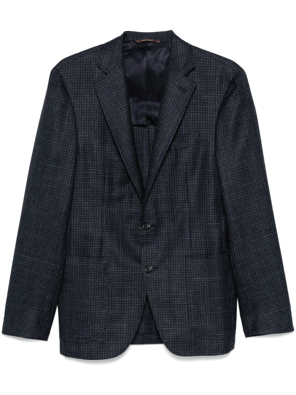 houndstooth-pattern blazer - 1