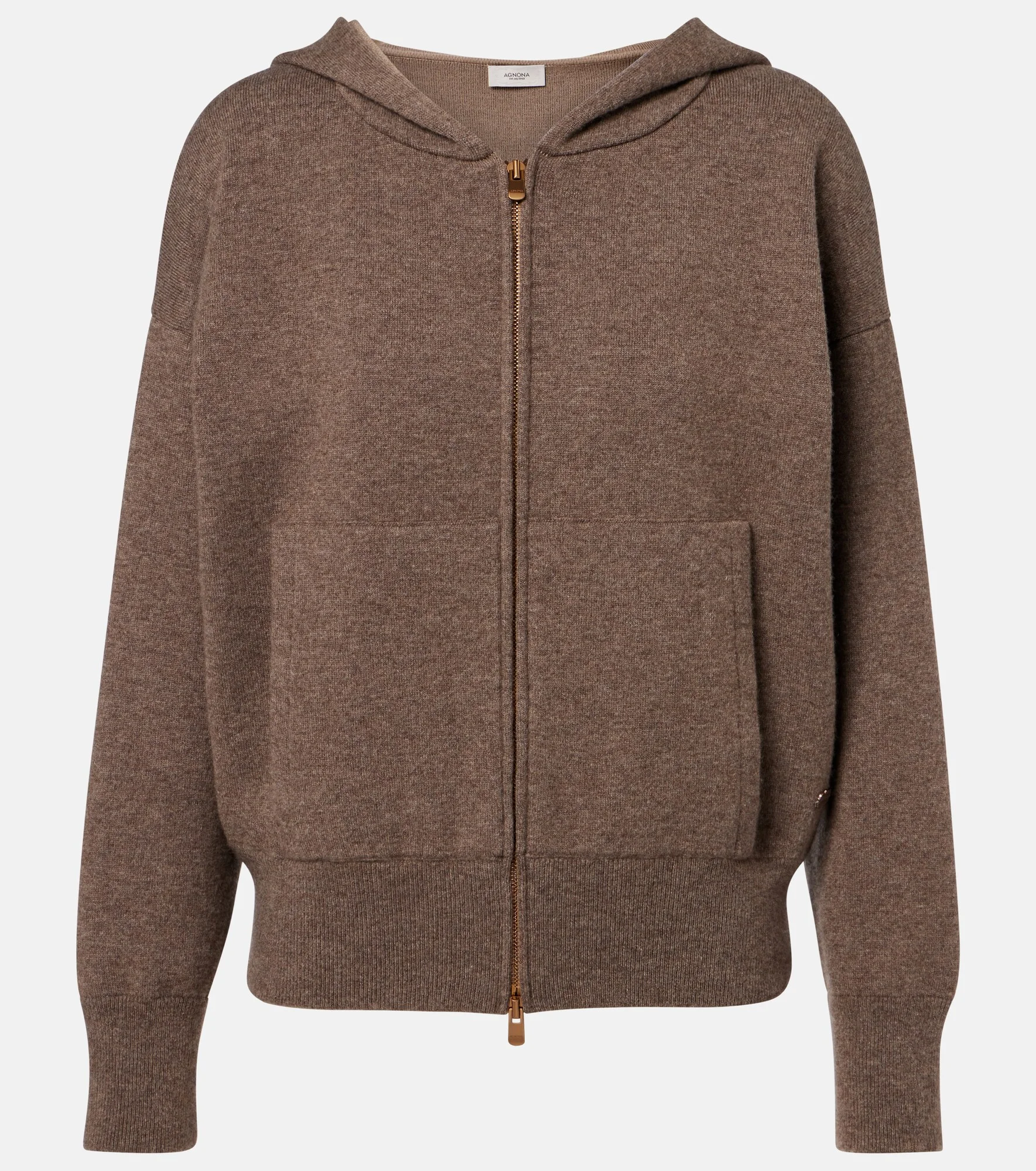 Cashmere, wool, and silk hoodie - 1