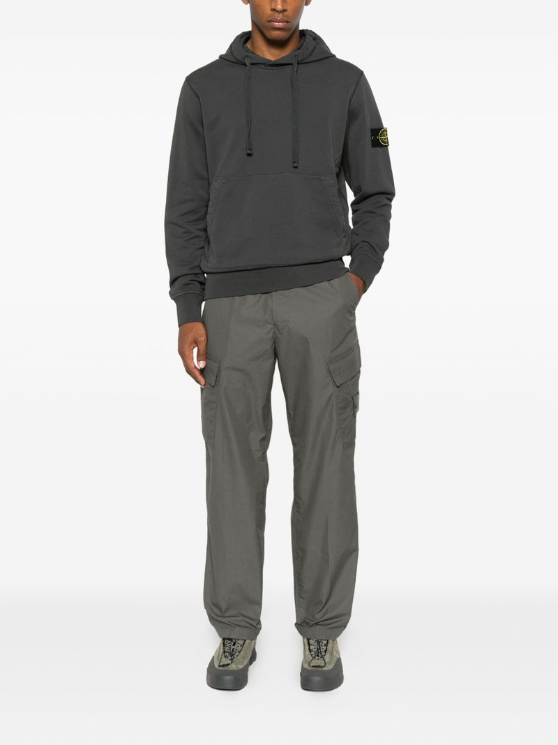 Stone Island logo-patch hoodie outlook