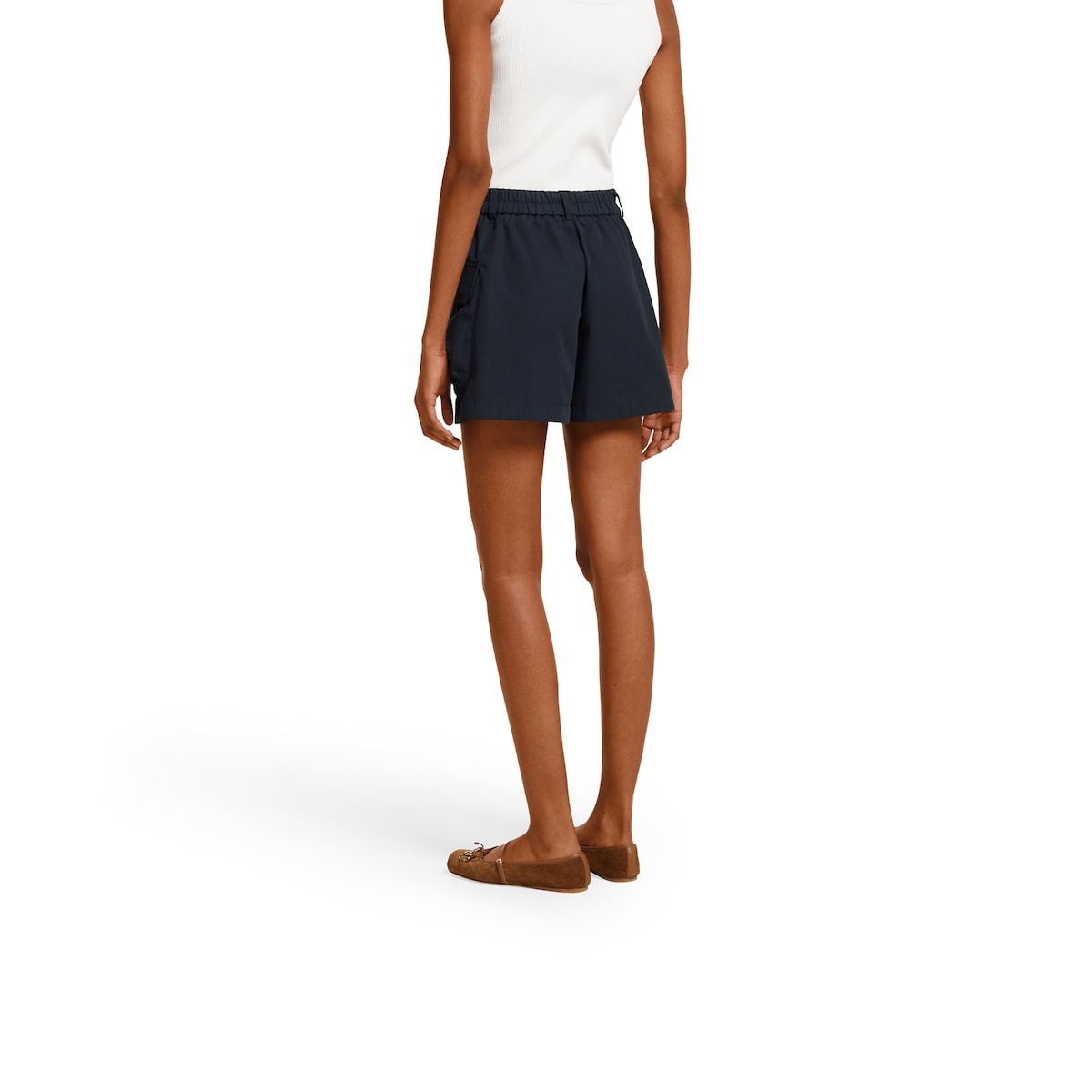 Cotton canvas shorts with embroidery - 4