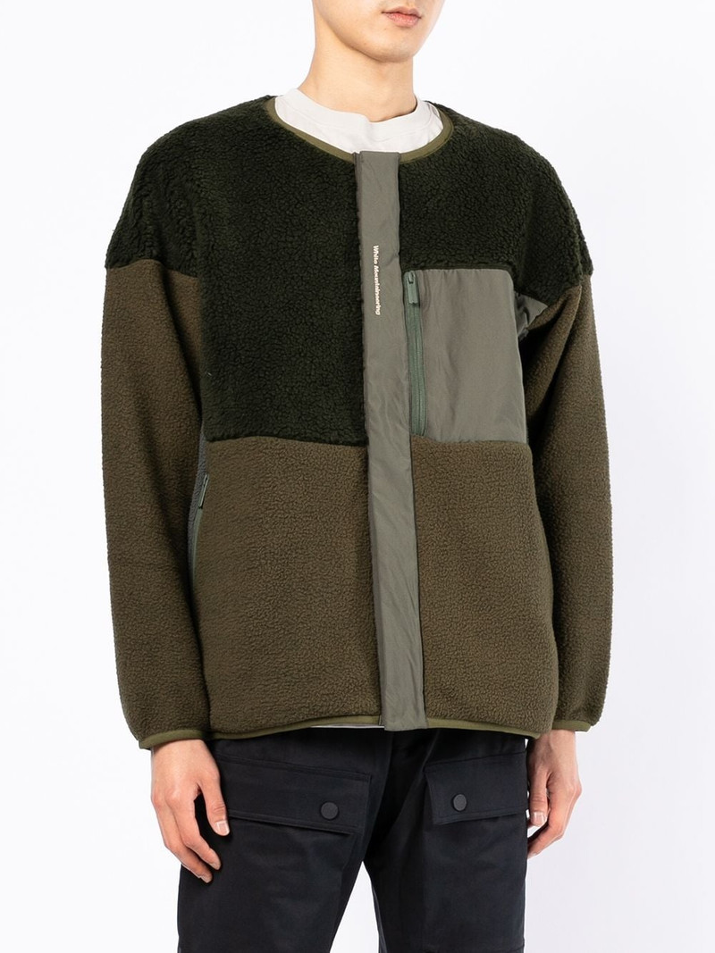 patchwork collarless jacket 3