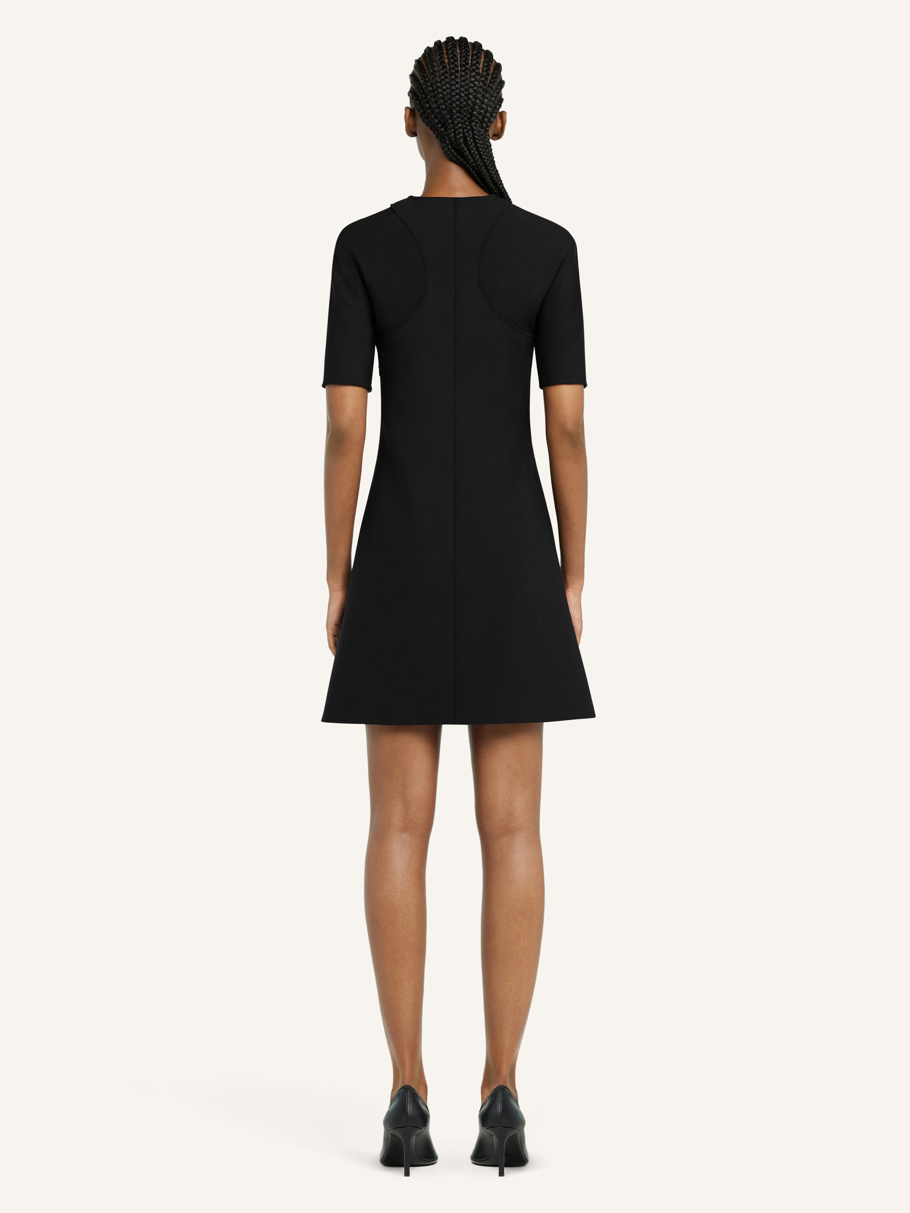MINI A-LINE SCUBA DRESS - 3