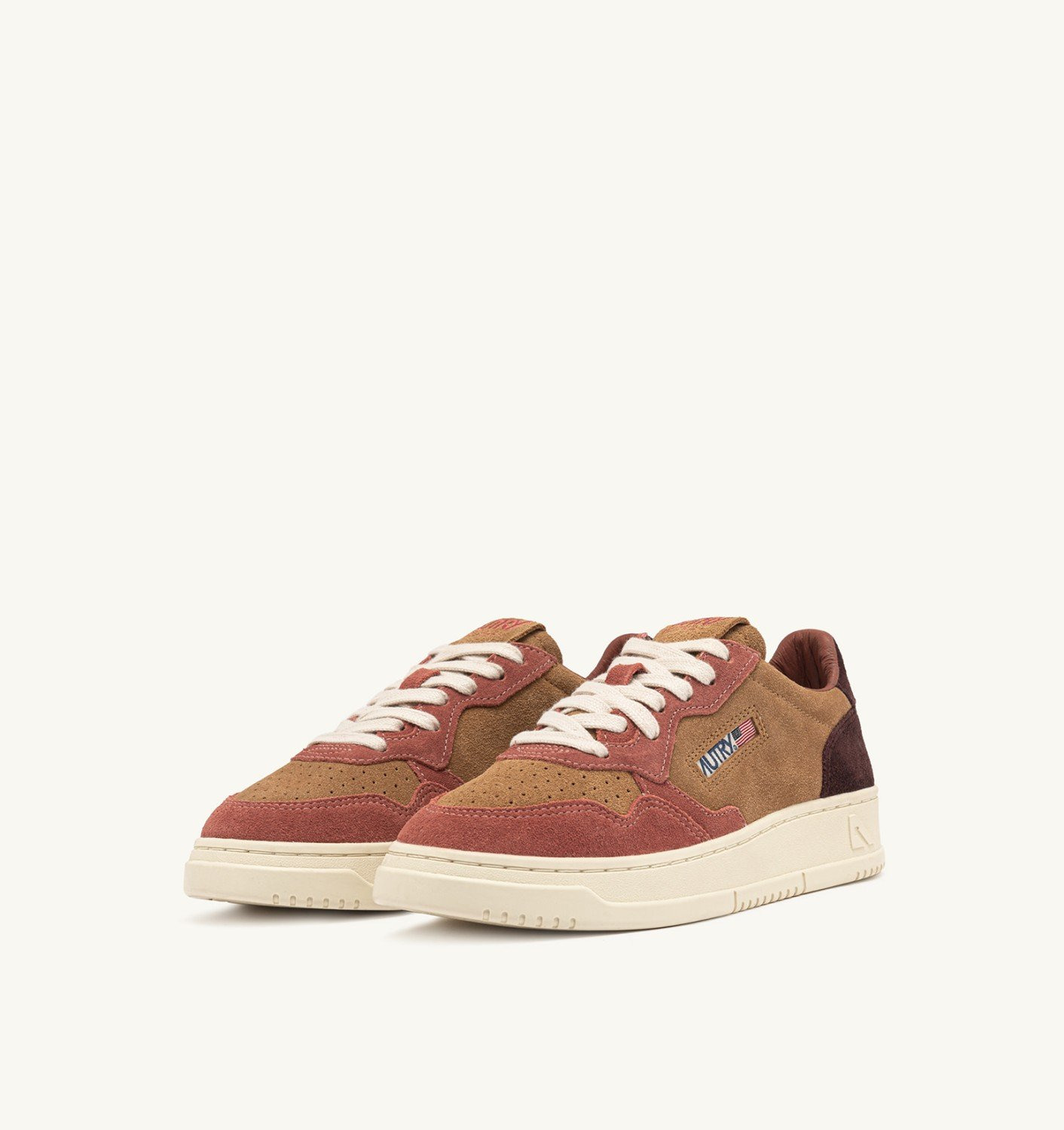 MEDALIST LOW SNEAKERS IN TRICOLOR BONITO STREET AND WINE SUEDE - 2