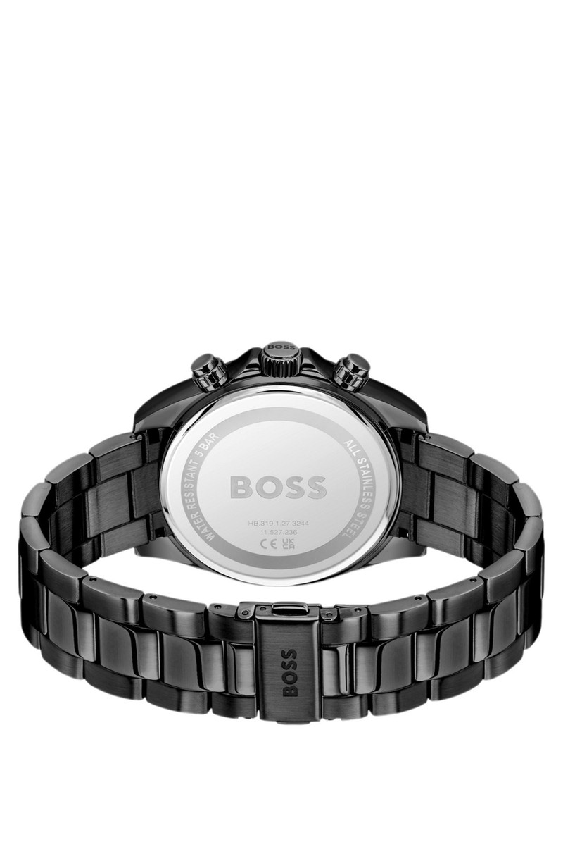 STEEL-BRACELET WATCH WITH BLACK DIAL 3