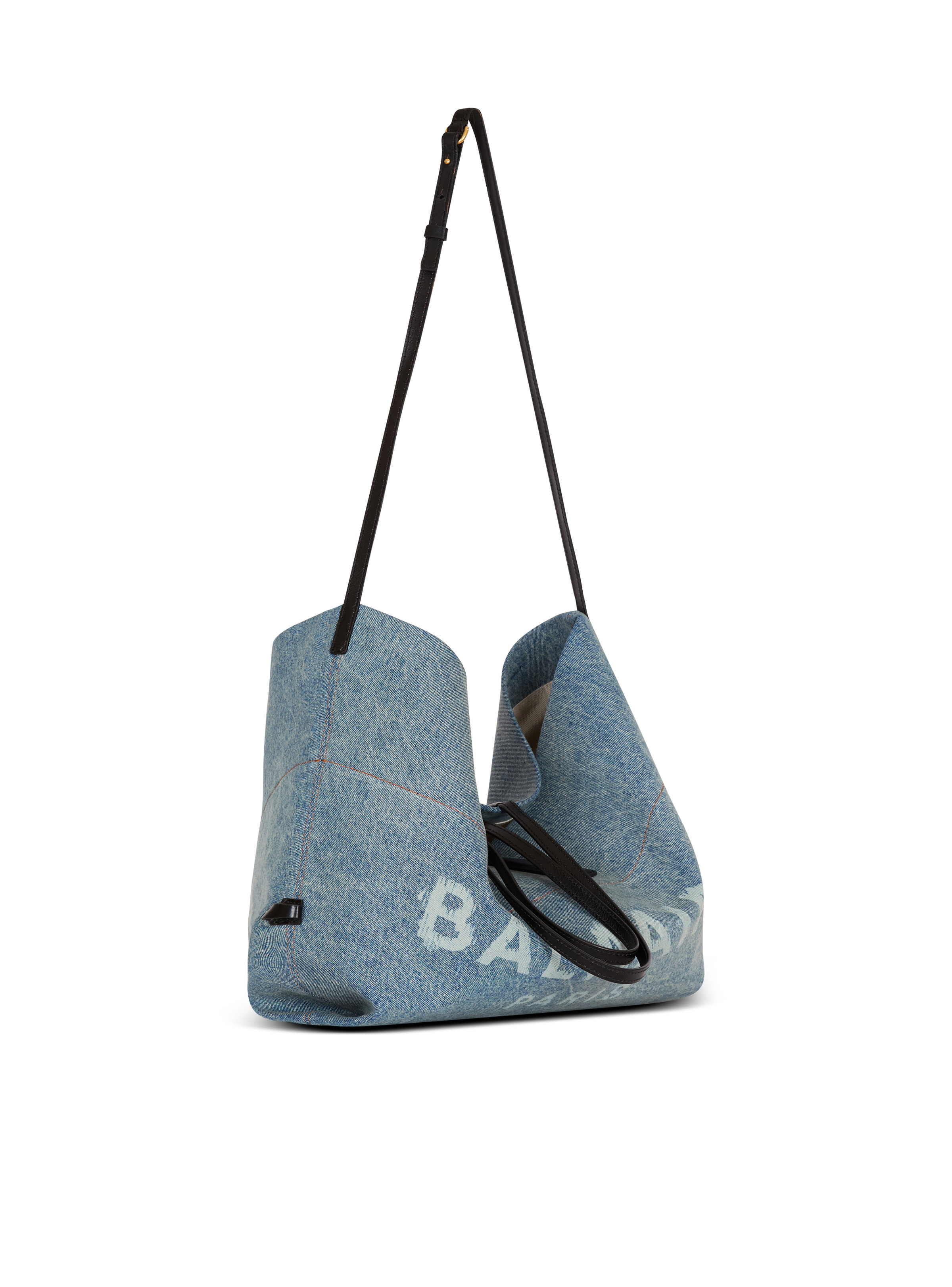Track denim tote bag - 3