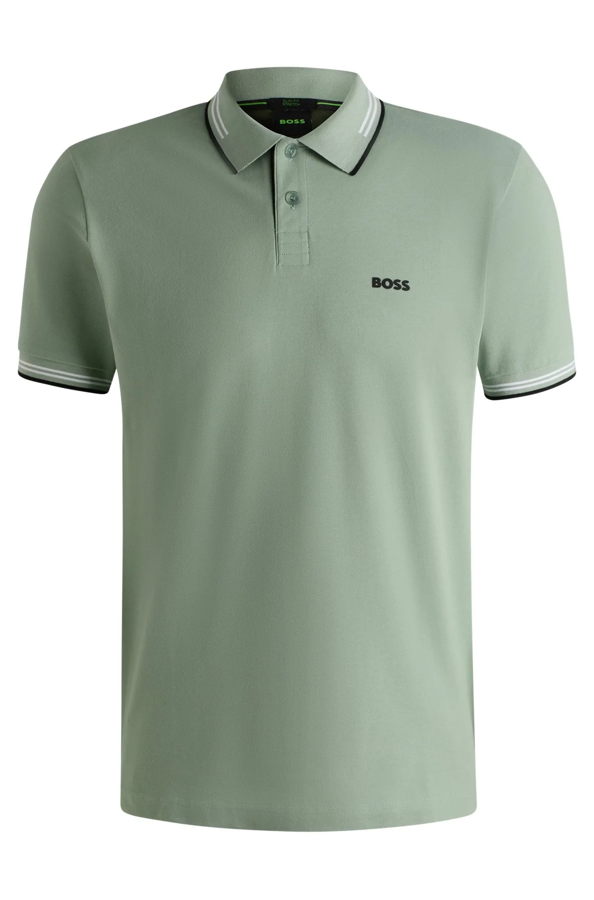 STRETCH-COTTON SLIM-FIT POLO SHIRT WITH BRANDING - 1