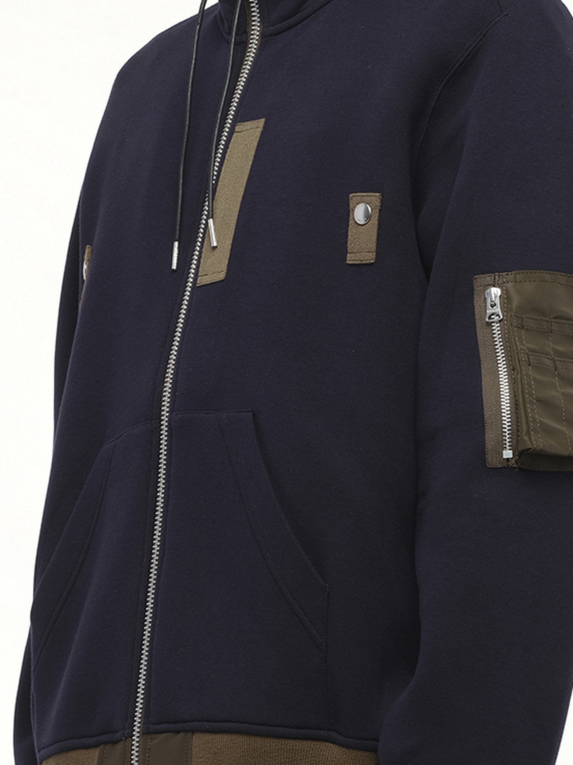 Sponge Sweat Hoodie in Navy/Dark Khaki - 3