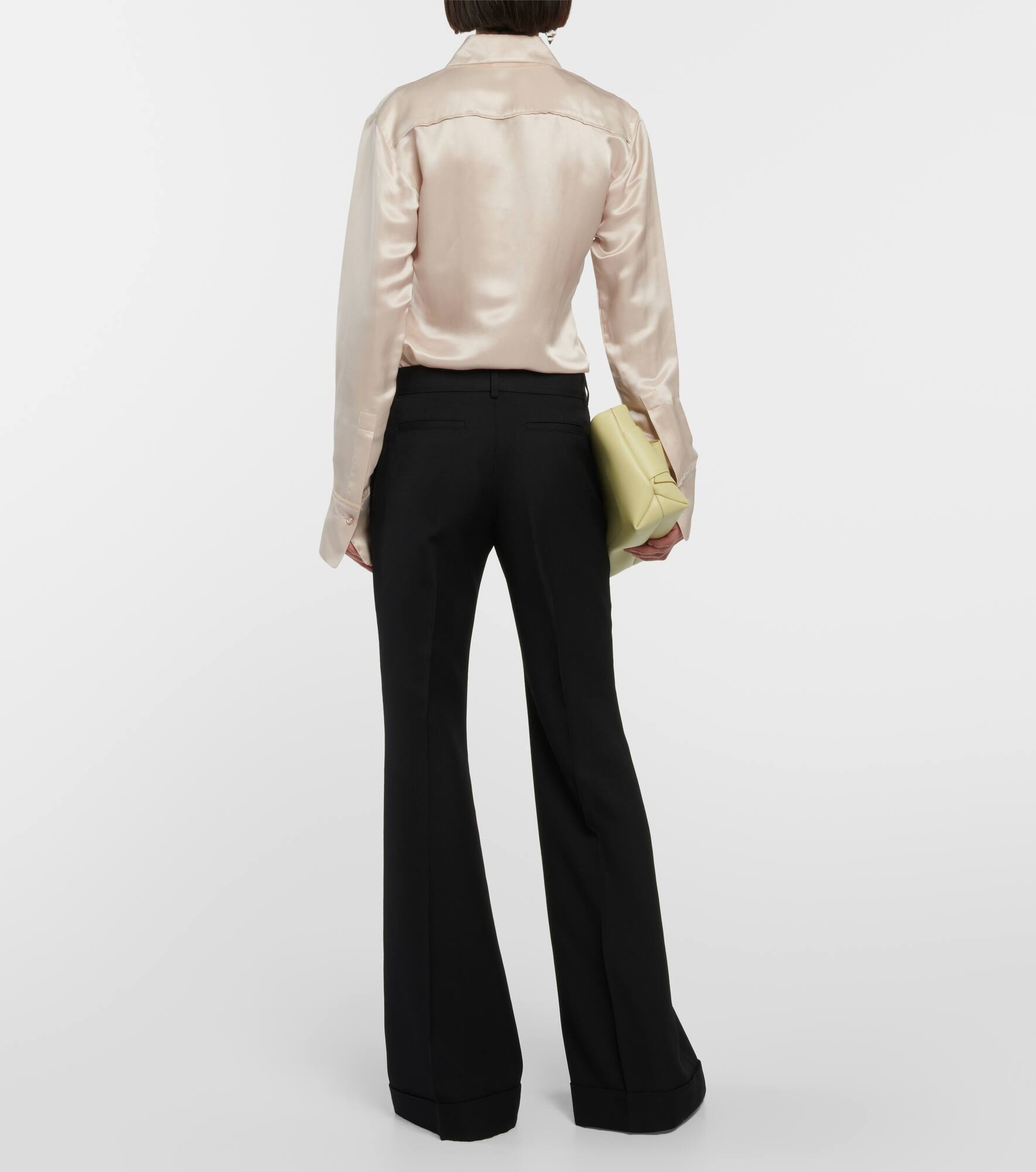 Wide-leg wool-blend pants - 3