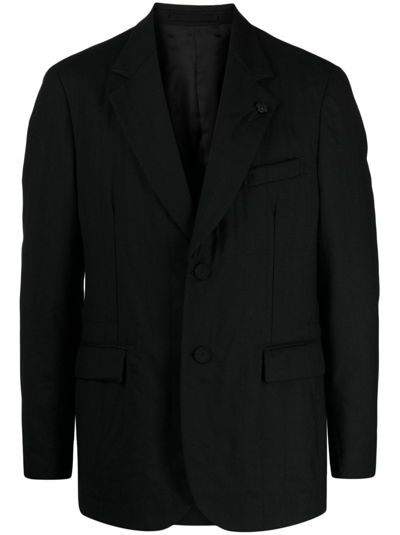 flower-charm single-breasted blazer 1
