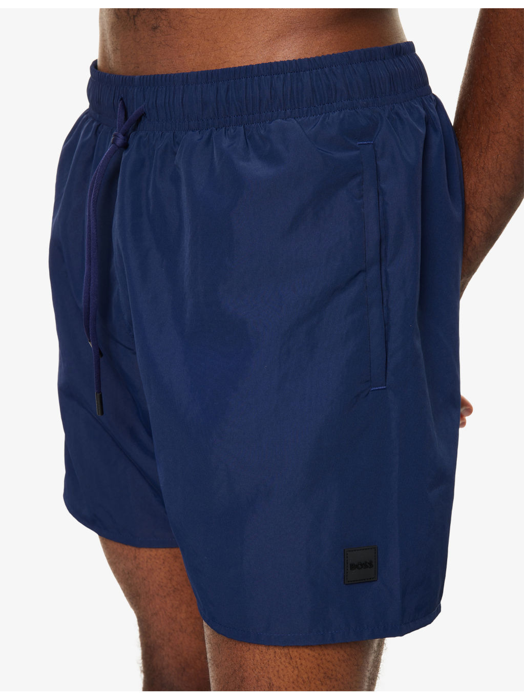 BOSS x Beckham Brand-Patch Relaxed-Fit Swim Shorts - 5