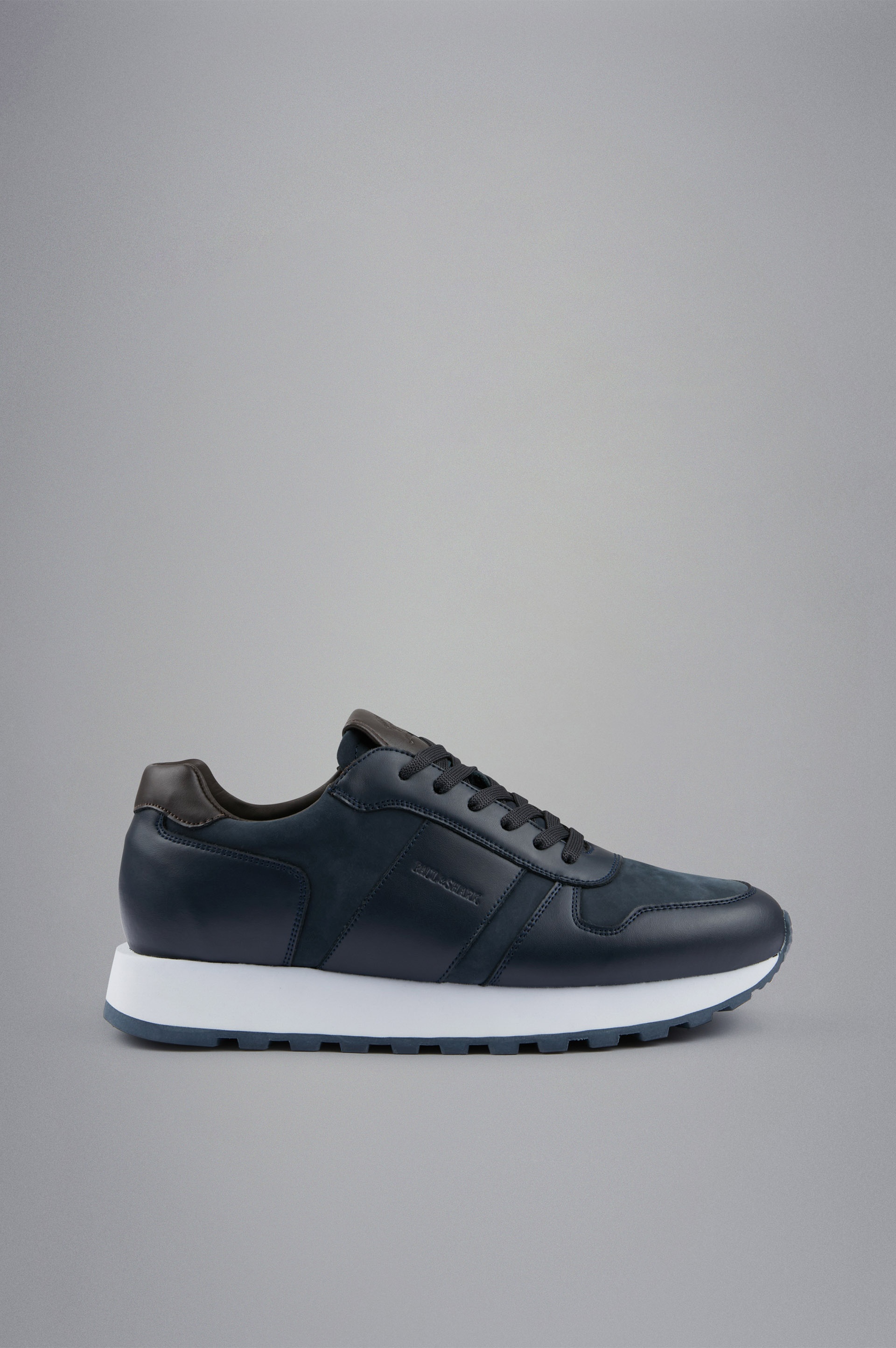 LEATHER AND SUEDE SNEAKERS - 1