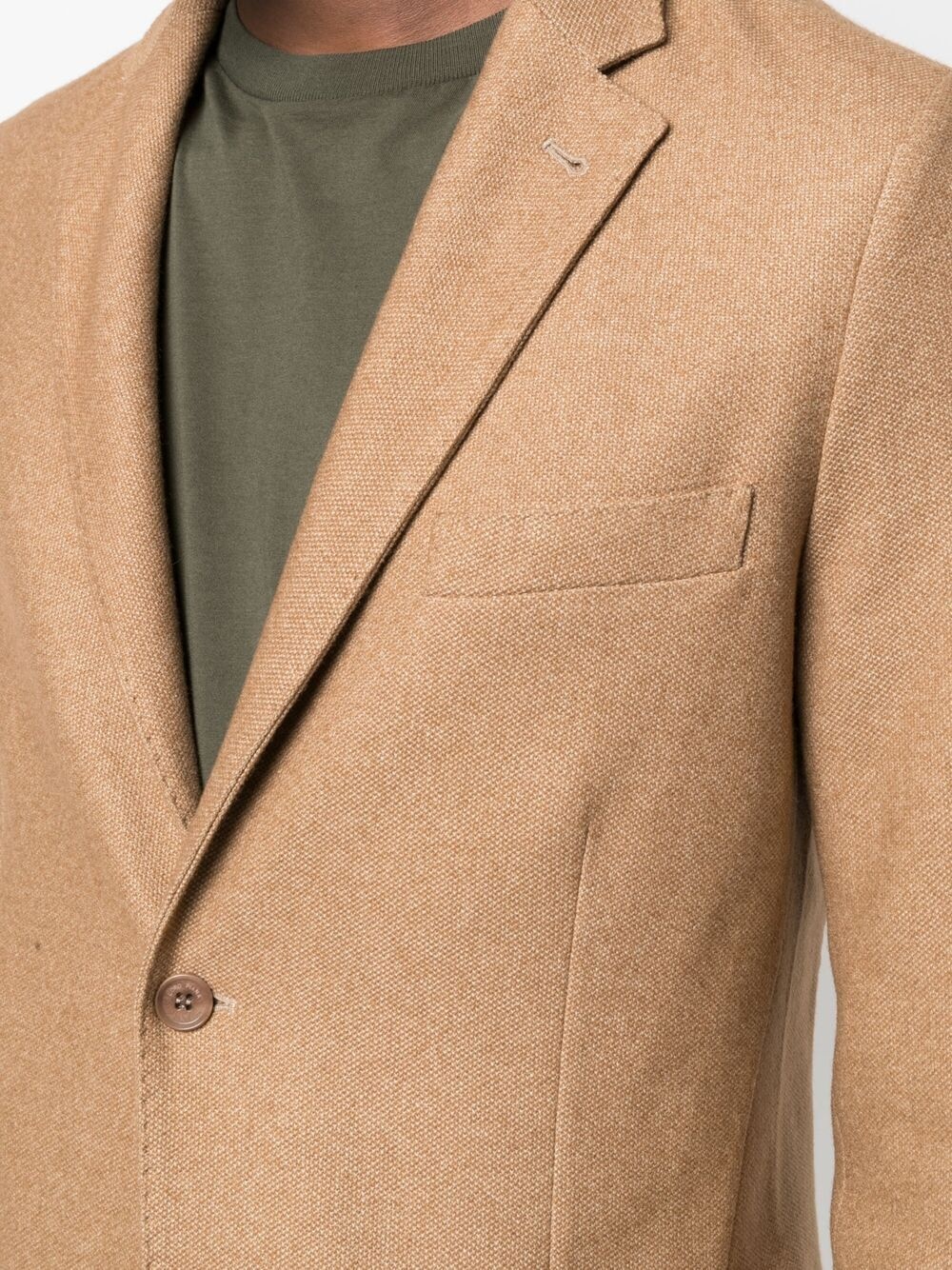 single-breasted wool-silk blazer - 5