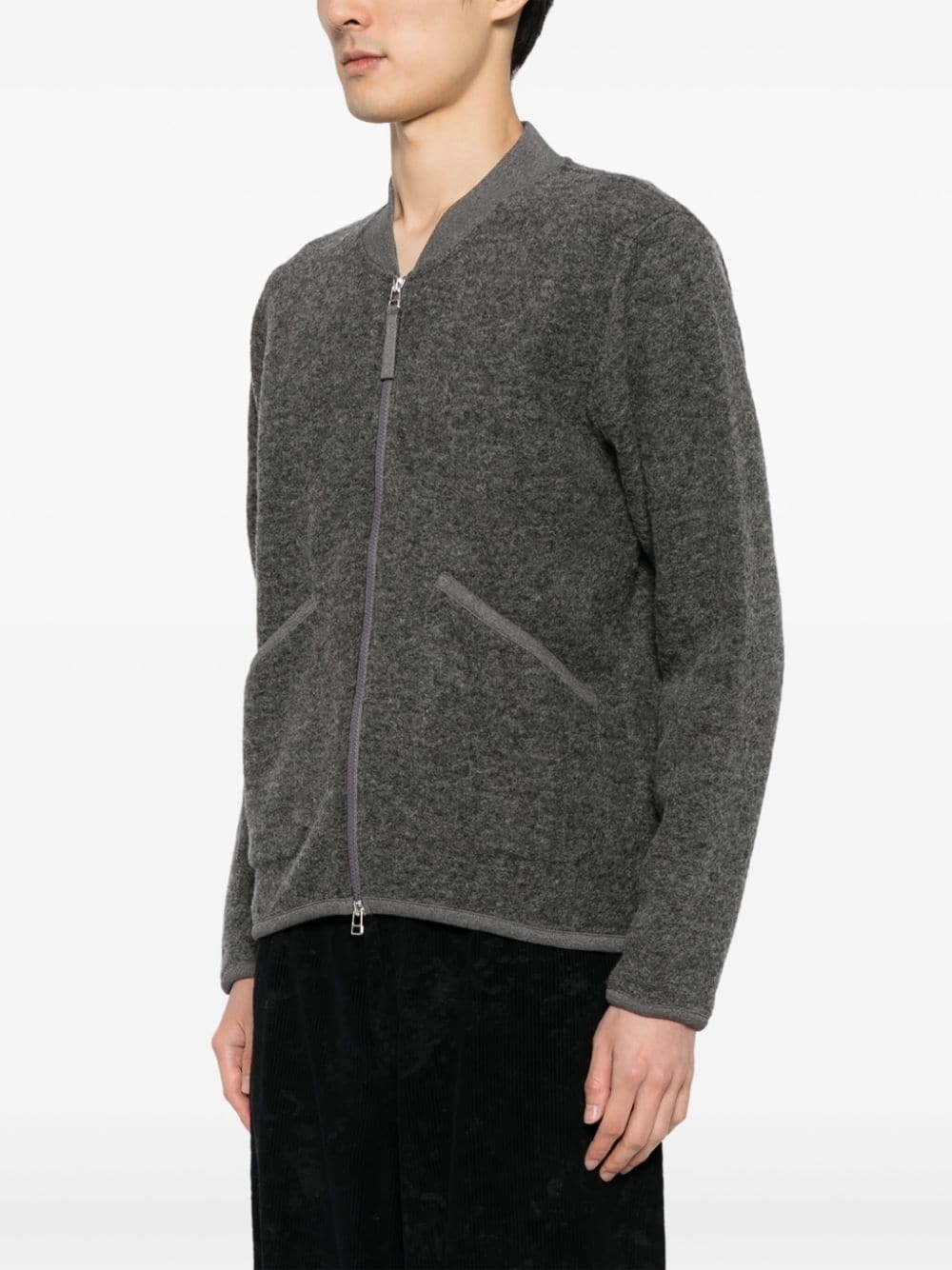 zipped bomber jacket - 3
