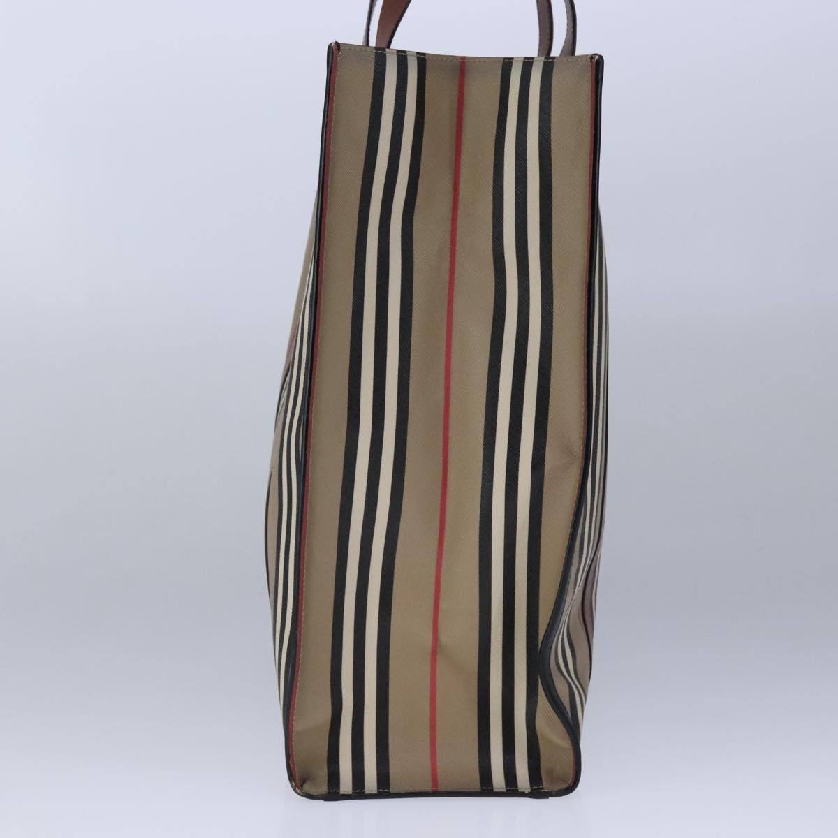 Burberry Nova Check Tote Bag Pvc Leather Beige - 5