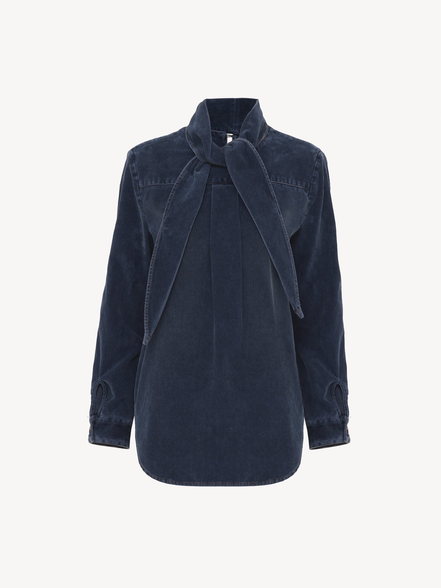 KNOTTED TIE BLOUSE - 3