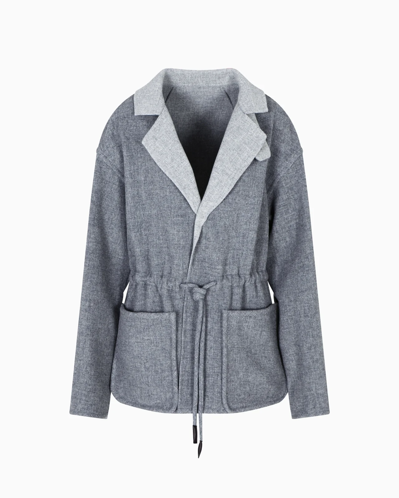 SINGLE-BREASTED JACKET IN WOOL AND CASHMERE DOUBLE CLOTH - 1