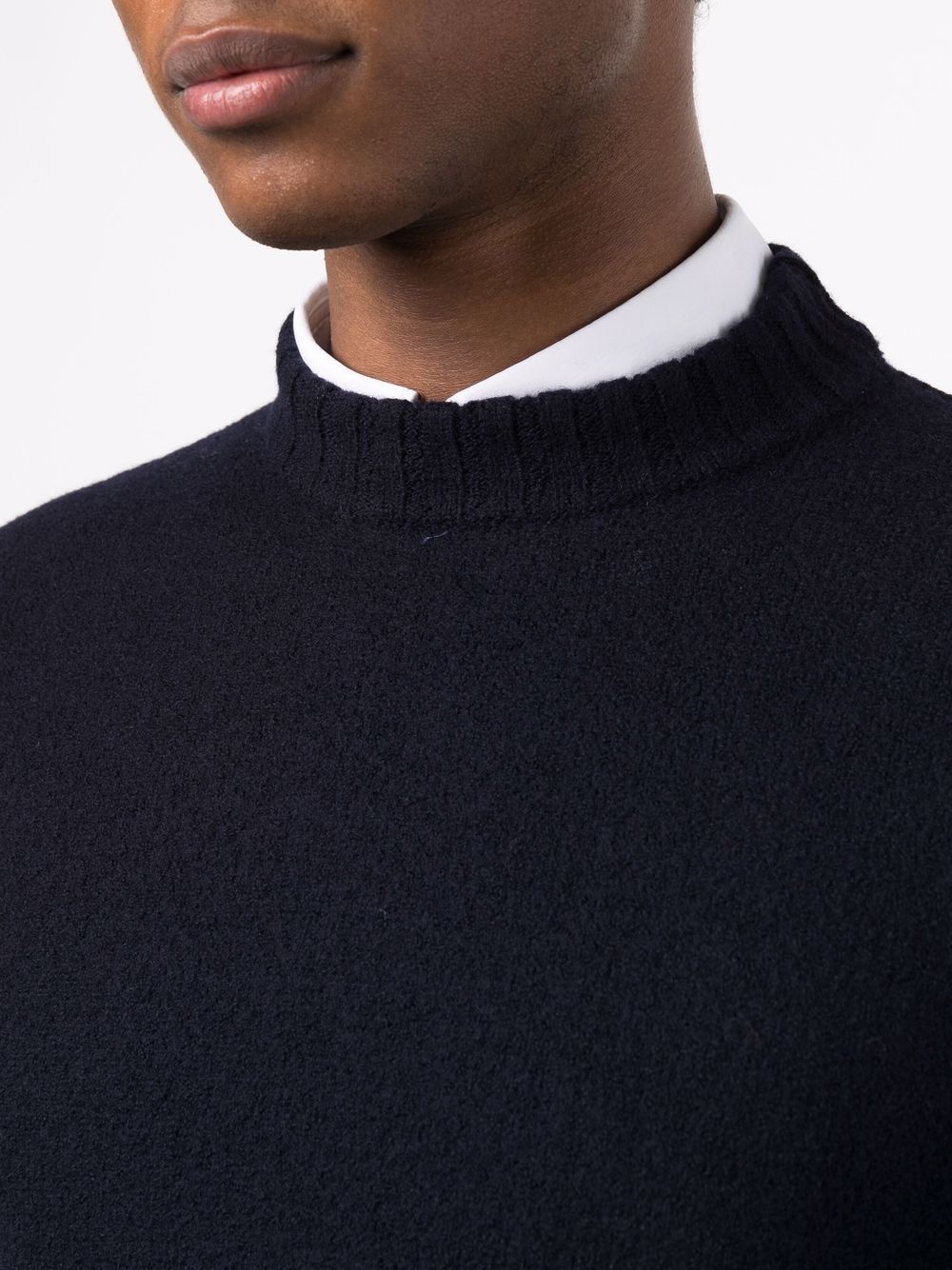 mock-neck knitted jumper - 5