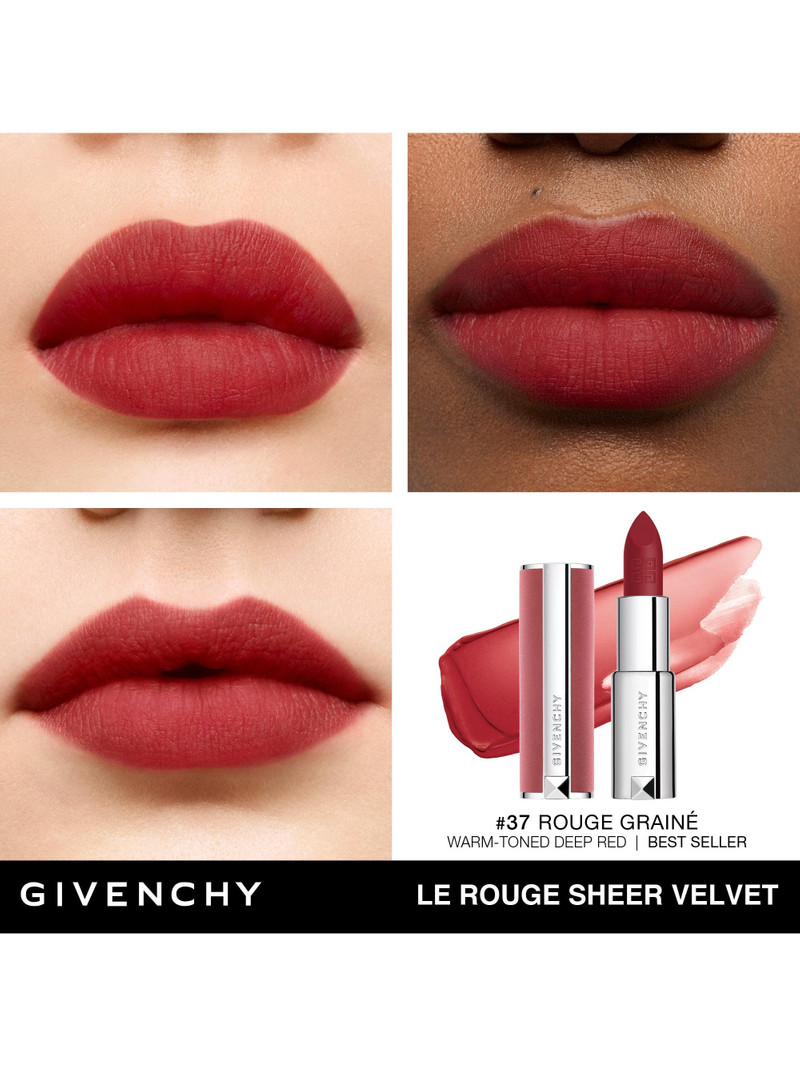 Women's Le Rouge Sheer Velvet Lipstick - 37 Rouge Graine 3