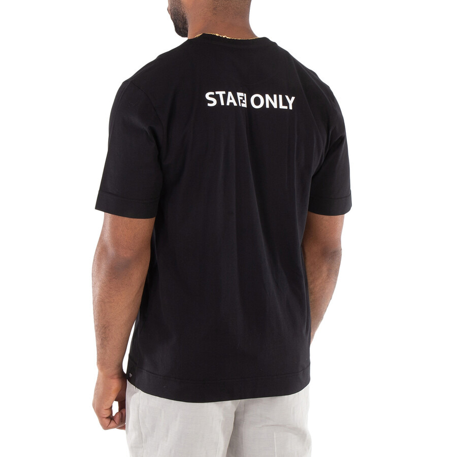 Fendi Staff Only Crew Neck Cotton T-Shirt - 3