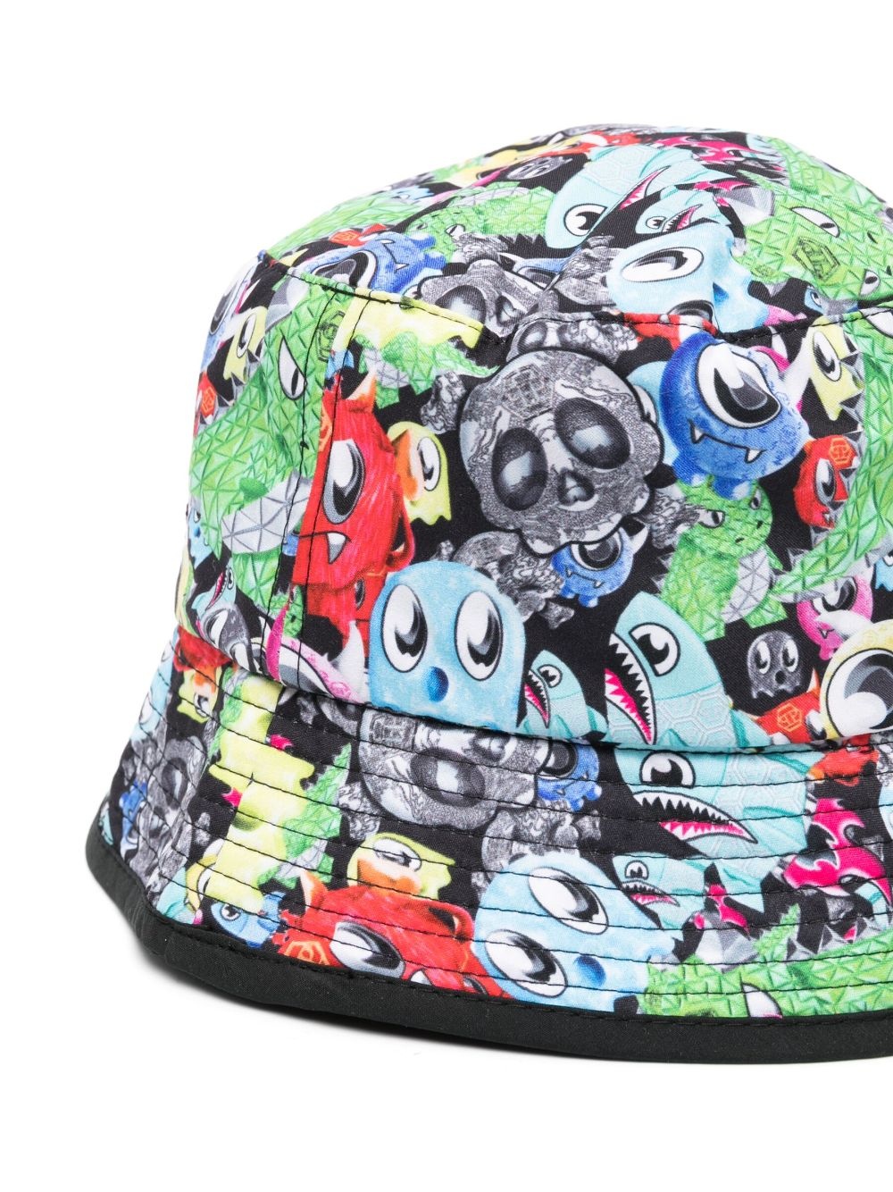 Monsters-print bucket hat - 2