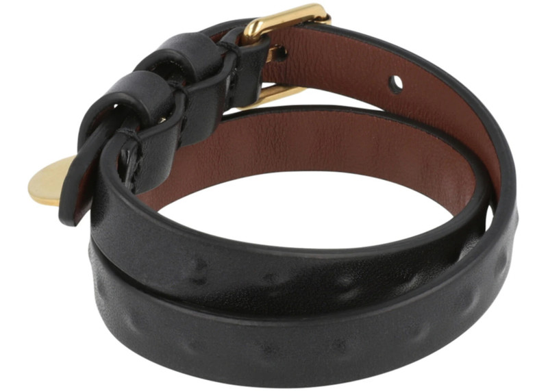 Alexander McQueen Alexander McQueen Double Wrap Bracelet Black outlook