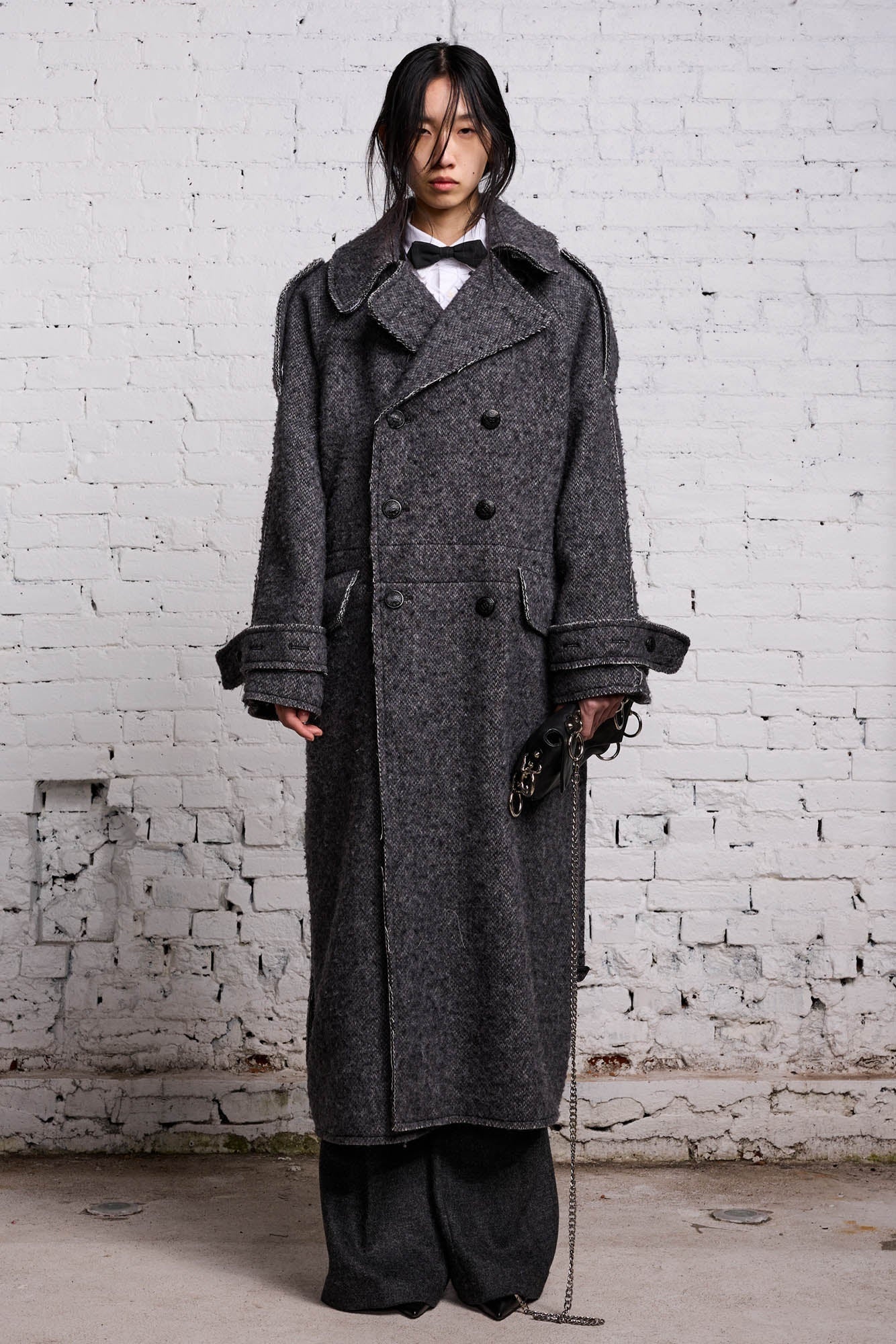 JUMBO MILITARY COAT - HEATHER GREY WOOL - 3