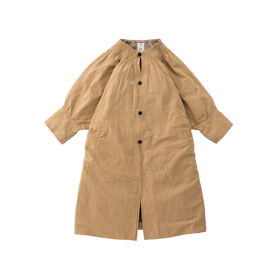 SHIRRING COAT (C/L) BEIGE - 1