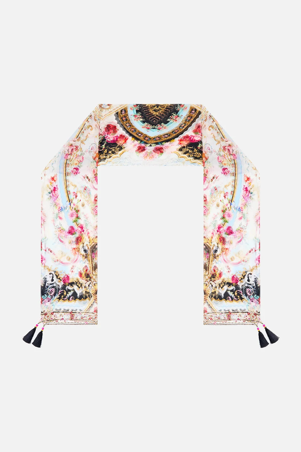 LONG SILK CRINKLE CHIFFON SCARF TORERO LIBERTINE - 1