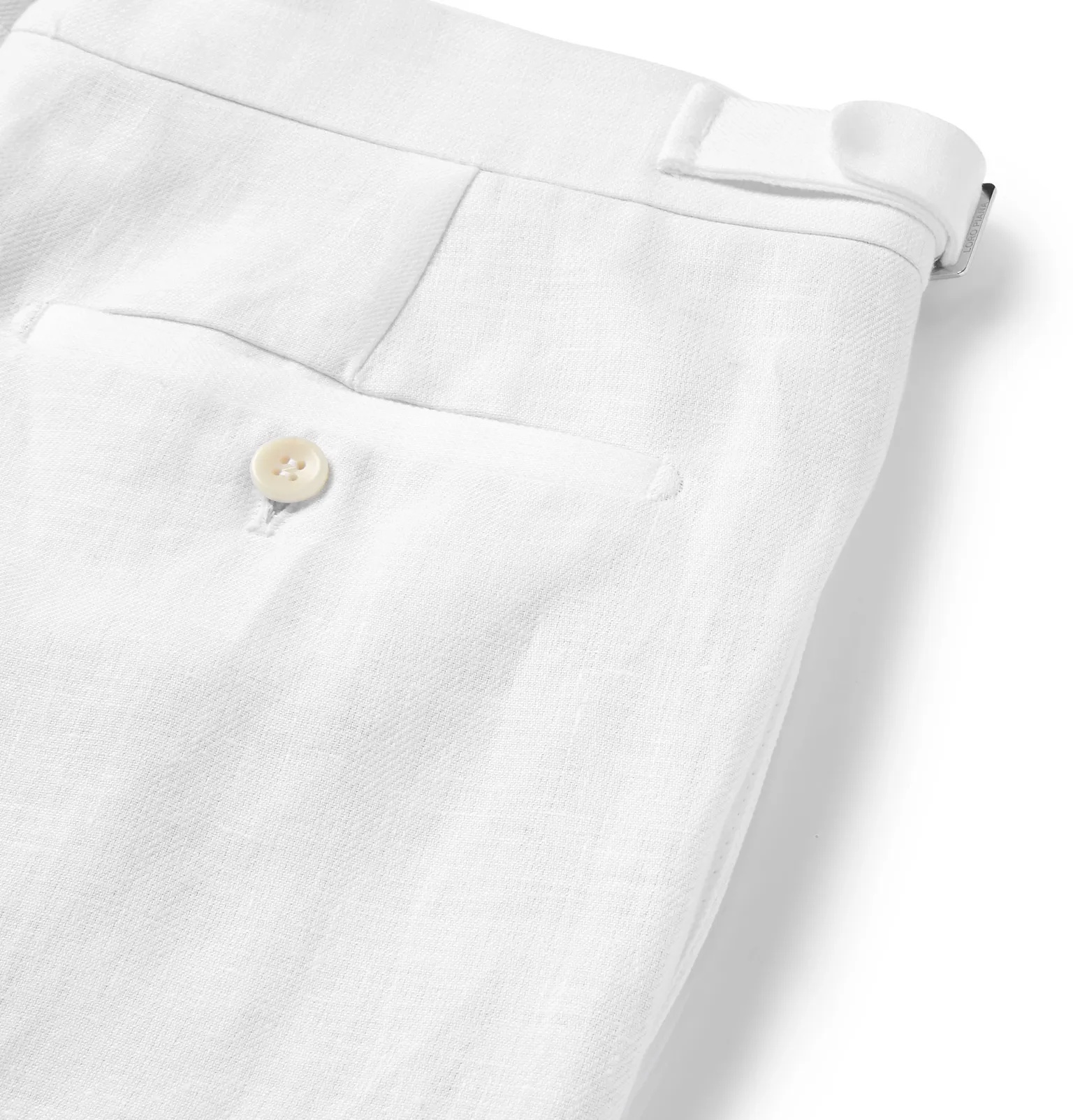 Tapered Pleated Linen Trousers - 6