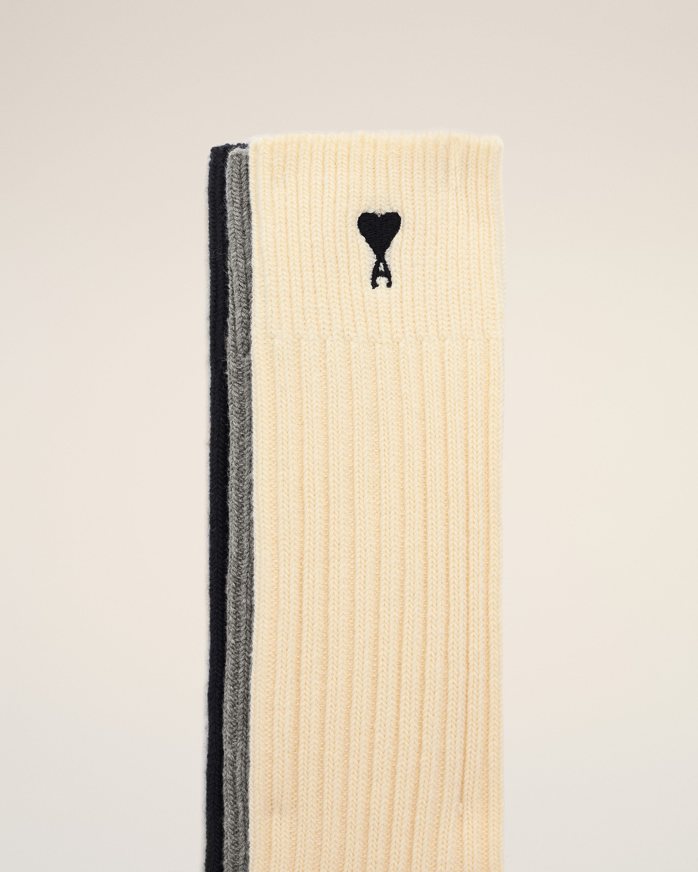 WHITE COTTON THREE PACK  AMI DE COEUR SOCKS - 10