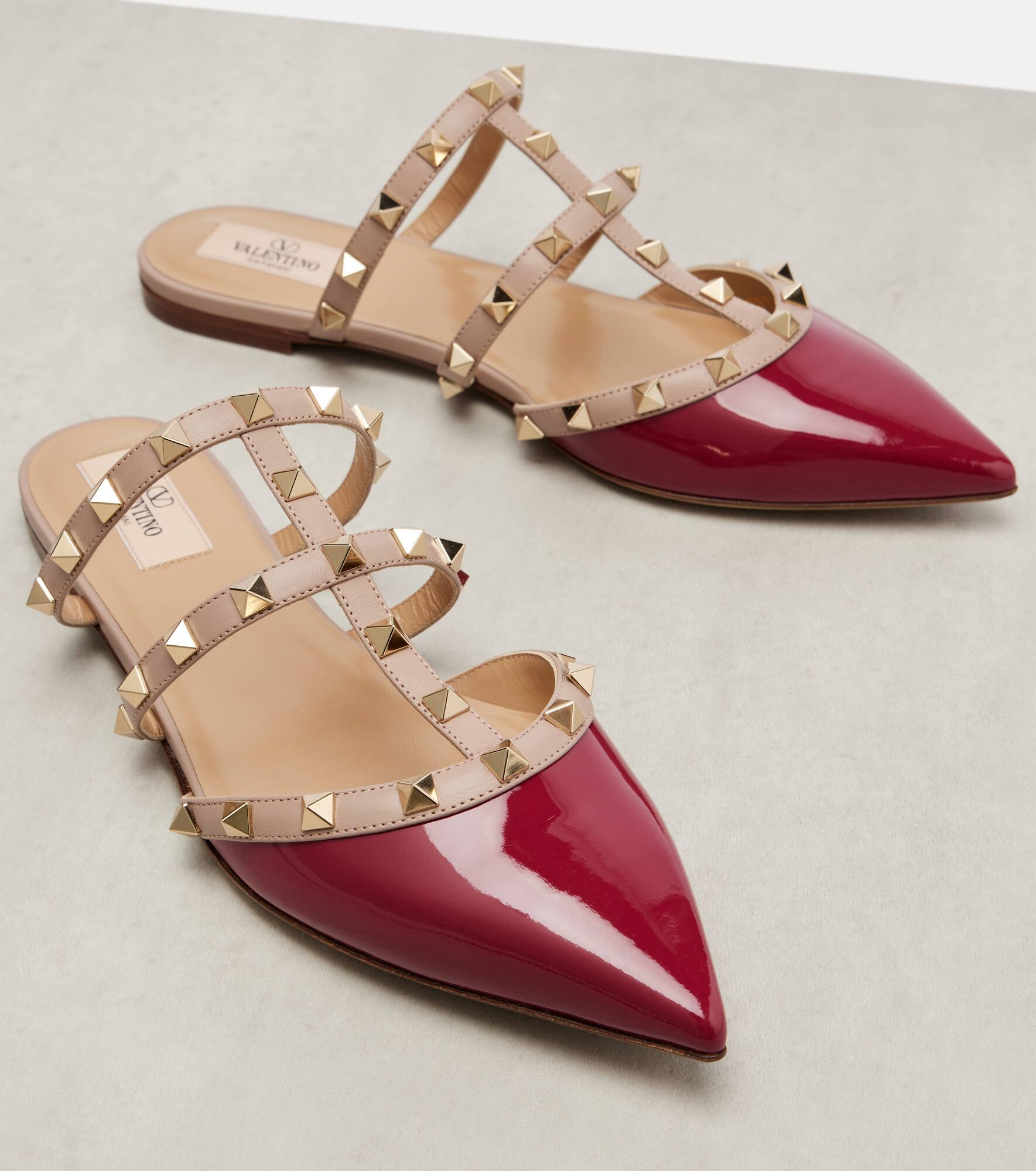 Rockstud leather mules - 5